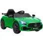 Coche Eléctrico para Niños de +3 Años Mercedes-Benz AMG GTR con Batería 12V Mando a Distancia Faros Bocina Música Verde