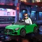 Coche Eléctrico para Niños de +3 Años Mercedes-Benz AMG GTR con Batería 12V Mando a Distancia Faros Bocina Música Verde