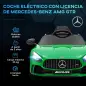 Coche Eléctrico para Niños de +3 Años Mercedes-Benz AMG GTR con Batería 12V Mando a Distancia Faros Bocina Música Verde