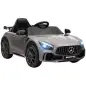 Coche Eléctrico para Niños de +3 Años Mercedes-Benz AMG GTR con Batería 12V Mando a Distancia Faros Bocina Música Plata