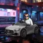 Coche Eléctrico para Niños de +3 Años Mercedes-Benz AMG GTR con Batería 12V Mando a Distancia Faros Bocina Música Plata