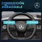 Coche Eléctrico para Niños de +3 Años Mercedes-Benz AMG GTR con Batería 12V Mando a Distancia Faros Bocina Música Plata
