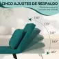Sofá Cama Individual Plegable Silla Cama Convertible 3 en 1 Respaldo Ajustable de 5 Niveles y Almohada 63x73x81 cm Verde