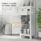 Mueble de Baño con Cajón Puerta Estante Ajustable y 2 Compartimientos Armario de Baño Moderno 40x30x165 cm Blanco