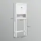 Mueble sobre Inodoro con 2 Puertas Compartimiento y Estante Ajustable Mueble para Baño 70x20x175 cm Blanco