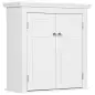 Mueble de Baño Colgar con Estantes Ajustables y Puertas con Cierre Magnético Armario de Pared 58x24x60 cm Blanco