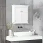 Mueble de Baño Colgar con Estantes Ajustables y Puertas con Cierre Magnético Armario de Pared 58x24x60 cm Blanco