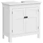 Mueble para Debajo de Lavabo Moderno Mueble de Baño con Estante Ajustable y Puertas Magnéticas 60x30x60 cm Blanco