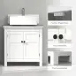 Mueble para Debajo de Lavabo Moderno Mueble de Baño con Estante Ajustable y Puertas Magnéticas 60x30x60 cm Blanco