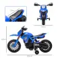 Moto Eléctrica para Niños de +3 Años Moto de Batería para Niños 12V con Ruedas Auxiliar y Bocina Carga 30 kg Azul