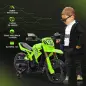 Moto Eléctrica para Niños de +3 Años Moto a Batería para Niños 12V con Ruedas de Auxiliar y Bocina Carga 30 kg Verde