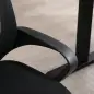 Silla de Escritorio de Malla Giratoria con Altura Ajustable Función de Basculante y Reposabrazos Carga 120 kg Negro