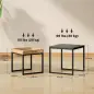 Conjunto de 2 Mesitas Auxiliares con Diseño Anidado para Usar Juntas como Mesa de Centro o Separadas Color Negro y Roble