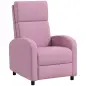 Sillón Relax Reclinable hasta 160° Sofá Reclinable Moderno con Reposapiés Soporta hasta 120 kg 64x86x102 cm Rosa