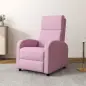 Sillón Relax Reclinable hasta 160° Sofá Reclinable Moderno con Reposapiés Soporta hasta 120 kg 64x86x102 cm Rosa