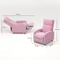 Sillón Relax Reclinable hasta 160° Sofá Reclinable Moderno con Reposapiés Soporta hasta 120 kg 64x86x102 cm Rosa