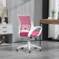 Silla de Escritorio de Malla Giratoria con Altura Ajustable Función de Basculante y Reposabrazos Carga 120 kg Rosa