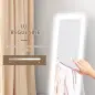 Espejo de Cuerpo Entero con Luz LED 160x40 cm con Iluminación de 3 Colores Táctil Inteligente Función de Memoria Blanco