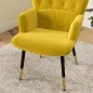 Butaca de Salón Sillón Individual Tapizado en Terciopelo con Respaldo Alto Estilo Moderno 68x72x103 cm Amarillo Butaca de Salón Sillón Individual Tapizado en Terciopelo con Respaldo Alto Estilo Moderno 68x72x103 cm Amarillo