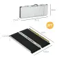 Rampa para Sillas de Ruedas Plegable de Aleación de Aluminio 91 cm con Adhesivos Reflectantes Carga 272 kg Negro Rampa para Sillas de Ruedas Plegable de Aleación de Aluminio 91 cm con Adhesivos Reflectantes Carga 272 kg Negro
