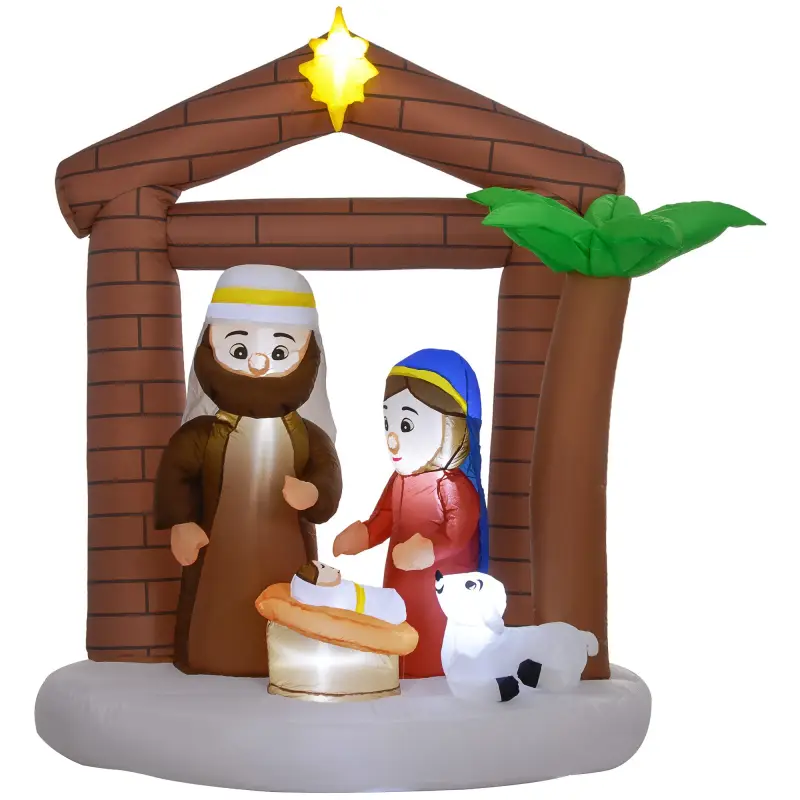 Decoración Inflable Navideña con Luces LED e Inflador Hinchable Navidad para Exterior 150x90x185 cm Multicolor Decoración Inflable Navideña con Luces LED e Inflador Hinchable Navidad para Exterior 150x90x185 cm Multicolor