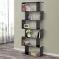 Estantería para Libros Moderna Librería con 6 Estantes para Comedor Salón Estudio 80x23x192 cm Negro