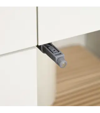 Aparador Alacena de Cocina Mueble Auxiliar con 4 Puertas 2 Cajones y Estantes Ajustables 60x35x170 cm Blanco