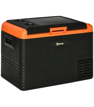 Nevera Portátil Eléctrica 40L Refrigerador de Coche 12V/24V hasta -20℃ con Pantalla LED Táctil 58,7x36,5x43,8cm Negro