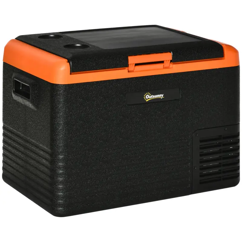 Nevera Portátil Eléctrica 40L Refrigerador de Coche 12V/24V hasta -20℃ con Pantalla LED Táctil 58,7x36,5x43,8cm Negro