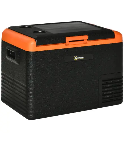 Nevera Portátil Eléctrica 40L Refrigerador de Coche 12V/24V hasta -20℃ con Pantalla LED Táctil 58,7x36,5x43,8cm Negro