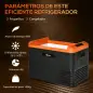 Nevera Portátil Eléctrica 40L Refrigerador de Coche 12V/24V hasta -20℃ con Pantalla LED Táctil 58,7x36,5x43,8cm Negro