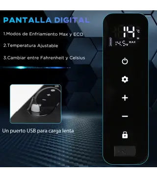 Nevera Portátil Eléctrica 18L 12/24V hasta -20℃ Nevera y Congelador de Compresor para Coche con Luz LED y Asas Plegables Bajo Co