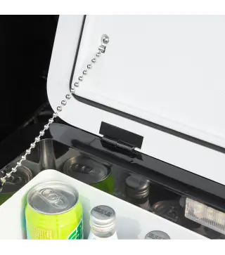 Nevera Portátil Eléctrica 18L 12/24V hasta -20℃ Nevera y Congelador de Compresor para Coche con Luz LED y Asas Plegables Bajo Co