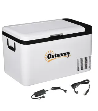 Nevera Portátil Eléctrica 25L 12/24V hasta -20℃ Nevera y Congelador de Compresor para Coche con Luz LED y Asas Plegables Bajo Co