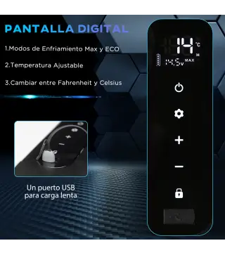 Nevera Portátil Eléctrica 25L 12/24V hasta -20℃ Nevera y Congelador de Compresor para Coche con Luz LED y Asas Plegables Bajo Co