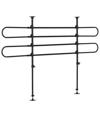 Barrera Protectora de Coche para Perros Reja de Protección Universal de Acero para Maletero Equipaje Automóvil Ajustable en Anch