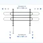 Barrera Protectora de Coche para Perros Reja de Protección Universal de Acero para Maletero Equipaje Automóvil Ajustable en Anch