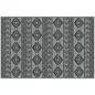 Alfombra de Exterior Reversible 182x274 cm Impermeable Anti-UV para Viajes en Autocaravana Negro y Gris