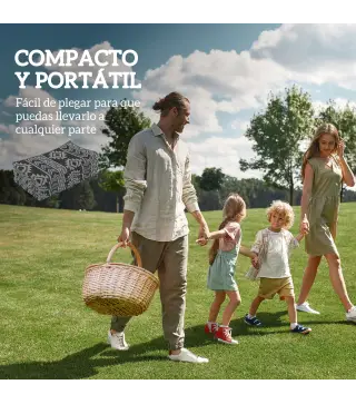 Alfombra de Exterior Reversible 182x274 cm Impermeable Anti-UV para Viajes en Autocaravana Negro y Gris