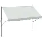 Toldo Manual Retráctil 300x175x210-310 cm Ajustable con Manivela Protección Solar UV40+ para Balcón Terraza Crema