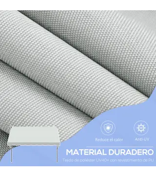 Toldo Manual Retráctil 300x175x210-310 cm Ajustable con Manivela Protección Solar UV40+ para Balcón Terraza Crema