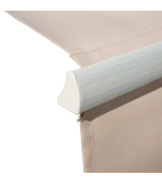 Toldo Manual Retráctil 295x200 cm con Manivela de Metal Impermeable y Anti-UV para Jardín Terraza Beige