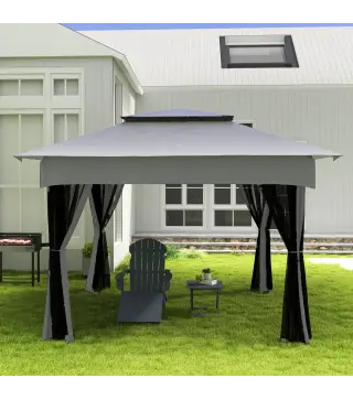 Barbacoa de Carbón Portátil con Pincho Giratorio Parrilla Estantes Plegables y Paravientos 118x32x90 cm Negro