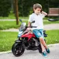 Moto Eléctrica para Niños de +3 Años con Licencia Honda con USB MP3 Luz LED y Velocidad 3 km/h Carga 30 kg Rojo
