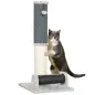 Poste Rascador para Gatos Arañador de Sisal con Cepillo de Auto Acicalado y Bola de Juguete 40x48x85 cm Gris y Crema Poste Rascador para Gatos Arañador de Sisal con Cepillo de Auto Acicalado y Bola de Juguete 40x48x85 cm Gris y Crema