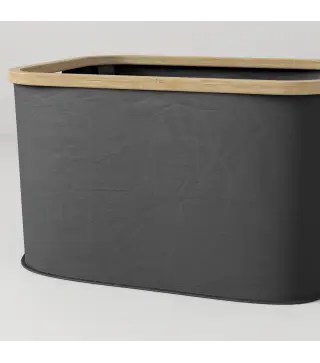 Cesto de la Ropa Sucia Plegable 36 L con Asas para Baño Dormitorio Lavadero 44,3x33,3x26,5 cm Negro