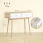 Mesa Consola con 2 Cajones Diseño Moderno en Roble y Blanco para Entrada Salón o Pasillo 86x35x75 cm