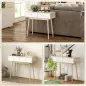 Mesa Consola con 2 Cajones Diseño Moderno en Roble y Blanco para Entrada Salón o Pasillo 86x35x75 cm