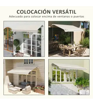 Techo de Repuesto para Toldo 2,8x2,5 m con Protección UV 50+ Impermeable para Patio Terraza Jardín Crema