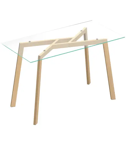 Mesa de Comedor Rectangular Moderna para 6 Personas Superficie de Vidrio Templado 150x75x76 cm Transparente